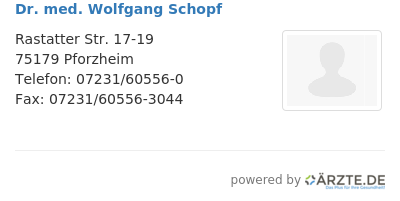 Dr med wolfgang schopf