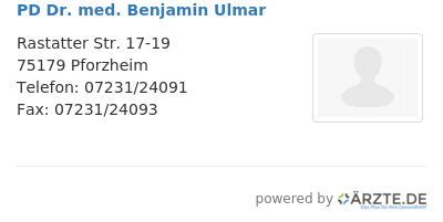 Pd dr med benjamin ulmar 572419