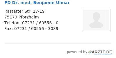 Pd dr med benjamin ulmar