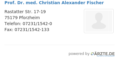 Prof dr med christian alexander fischer 645615