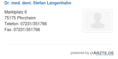 Dr med dent stefan langenhahn