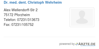 Dr med dent christoph wehrheim