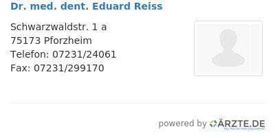 Dr med dent eduard reiss