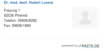 Dr med dent hubert lorenz