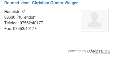 Dr med dent christian guenter weiger 442848