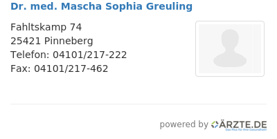Dr med mascha sophia greuling