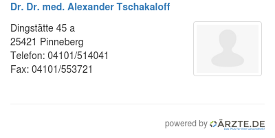 Dr dr med alexander tschakaloff