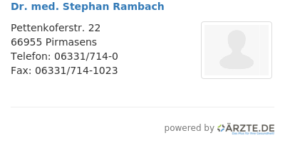 Dr med stephan rambach
