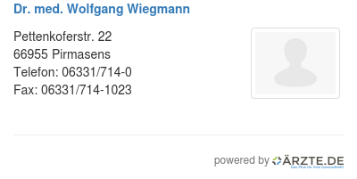 Dr med wolfgang wiegmann