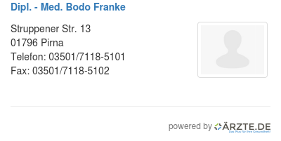 Dipl med bodo franke