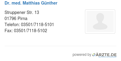 Dr med matthias guenther