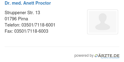 Dr med anett proctor