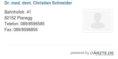 Dr med dent christian schneider 253196
