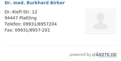 Dr med burkhard birker