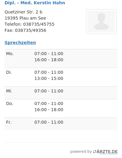 Dipl med kerstin hahn