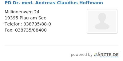 Pd dr med andreas claudius hoffmann