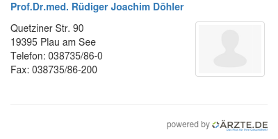 Prof dr med ruediger joachim doehler
