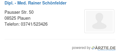 Dipl med rainer schoenfelder
