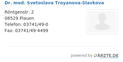 Dr med svetoslava troyanova slavkova