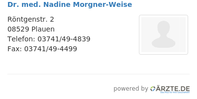 Dr med nadine morgner weise 426162