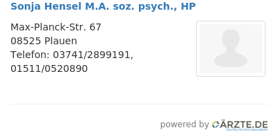 Sonja hensel m a soz psych hp