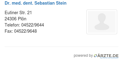 Dr med dent sebastian stein