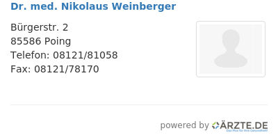 Dr med nikolaus weinberger