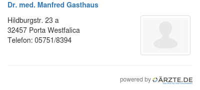 Dr med manfred gasthaus