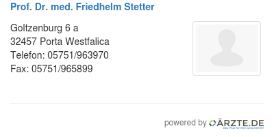 Prof dr med friedhelm stetter
