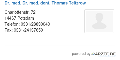 Dr med dr med dent thomas teltzrow