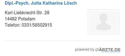 Dipl psych jutta katharina loesch