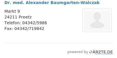 Dr med alexander baumgarten walczak