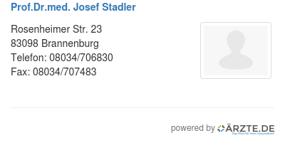 Prof dr med josef stadler
