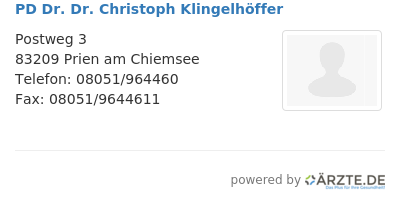 Pd dr dr christoph klingelhoeffer
