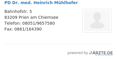 Pd dr med heinrich muehlhofer 645090
