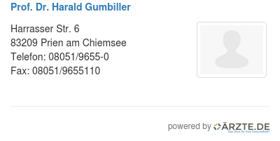 Prof dr harald gumbiller