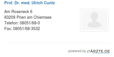 Prof dr med ulrich cuntz