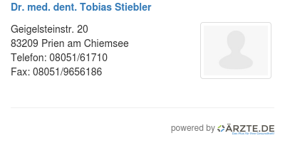 Dr med dent tobias stiebler