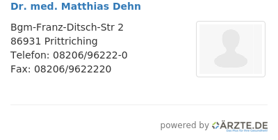 Dr med matthias dehn