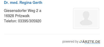Dr med regina gerth