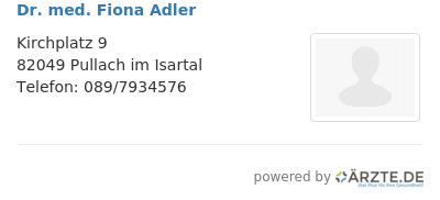 Dr med fiona adler