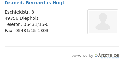 Dr med bernardus hogt