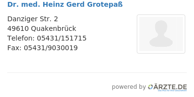 Dr med heinz gerd grotepass