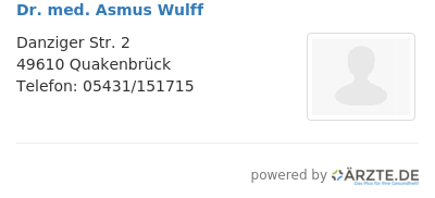 Dr med asmus wulff