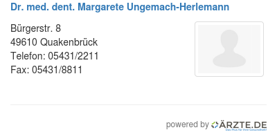 Dr med dent margarete ungemach herlemann