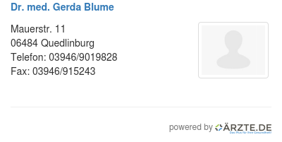 Dr med gerda blume