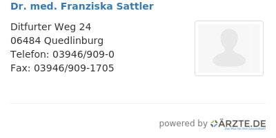 Dr med franziska sattler
