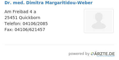 Dr med dimitra margaritidou weber
