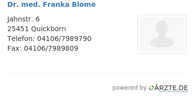 Dr med franka blome