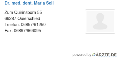 Dr med dent maria sell